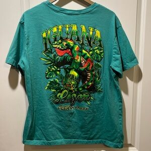 Iguana lager teal T-shirt